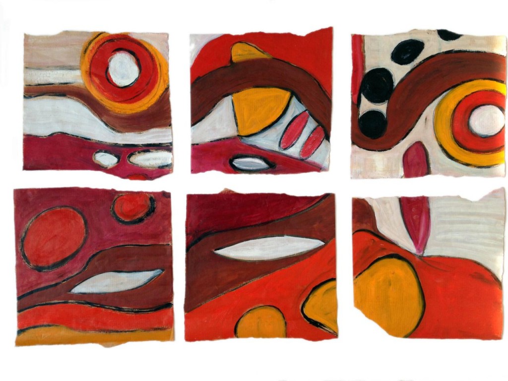 Earth series 1, oil on paper by Suzanne Bethell