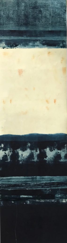 Prussian-Blue-12, monotype by Suzanne Bethell
