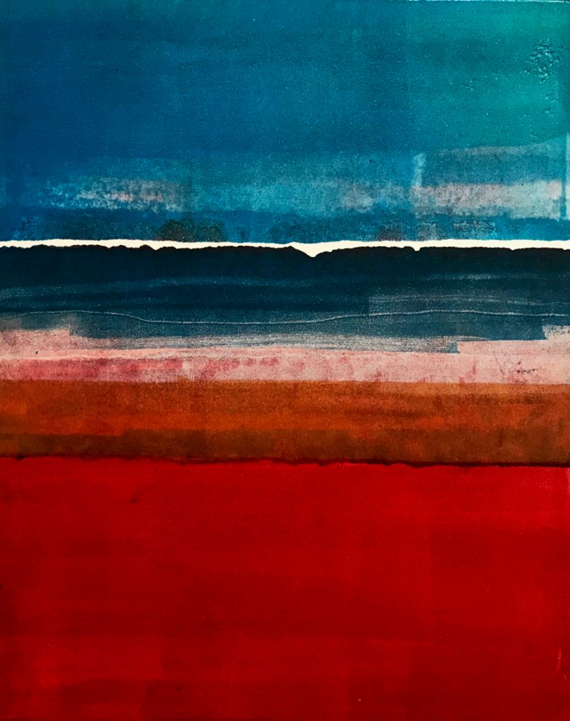 Twilight, monotype by Suzanne Bethell