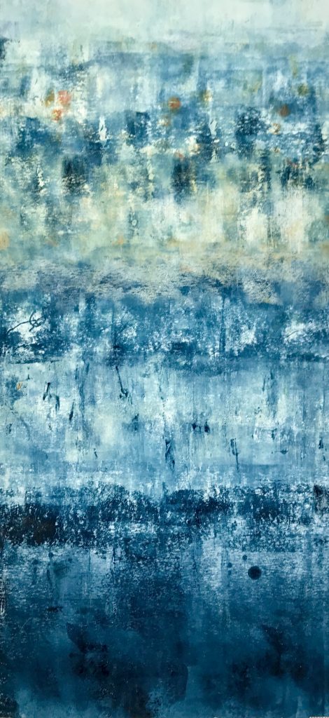 Prussian Blue 10, monotype by Suzanne Bethell