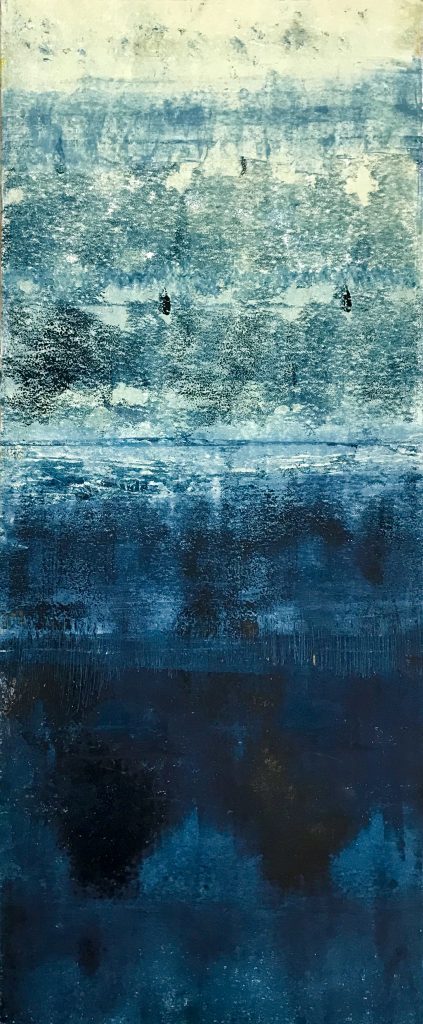 Prussian Blue 11, monotype by Suzanne Bethell