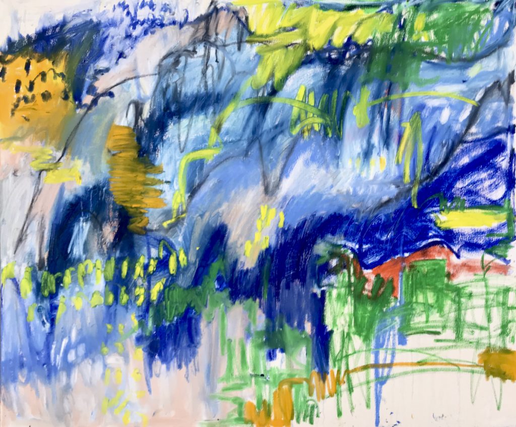 Stormy days, oil stick on canvas by Suzanne Bethell