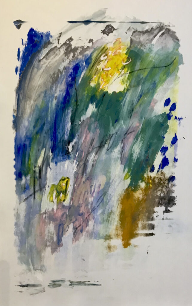 These Stormy Days 3, Unique Painterly Screenprint by Suzanne Bethell
