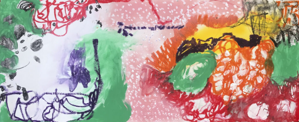 Lush, mixed media on paper by Suzanne Bethell