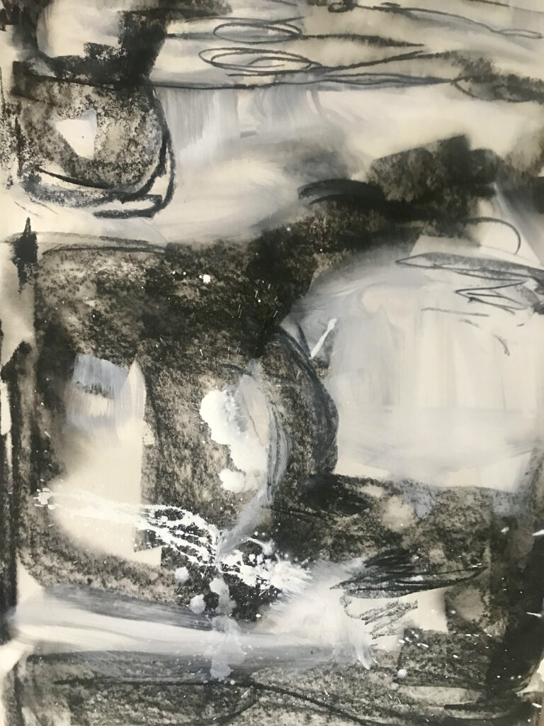 Walk on the Wild Side (detail), Ink & acrylic paint by Suzanne Bethell