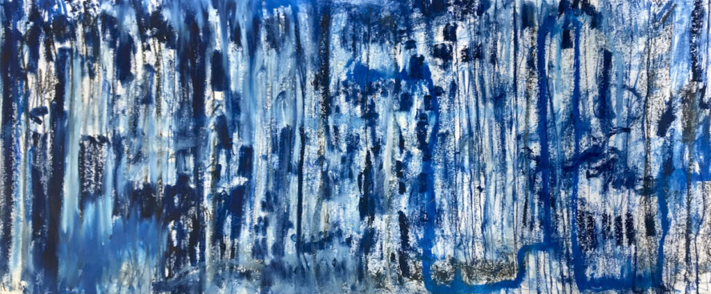Spiegel im Spiegel, oil stick, neocrayon & graphite by Suzanne Bethell