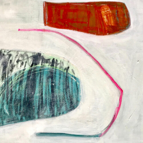 Pink Line Protects (2021) painting by Suzanne Bethell