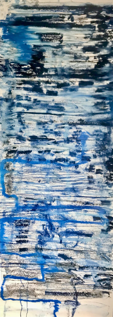 Spiegel im Spiegel oil stick, neo crayon & graphite by Suzanne Bethell