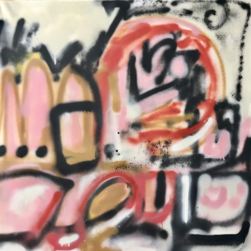 The Beat 2, spray paint on canvas suzanne Bethell