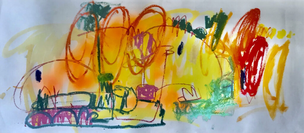 Untitled mixed media on paper by Suzanne Bethell