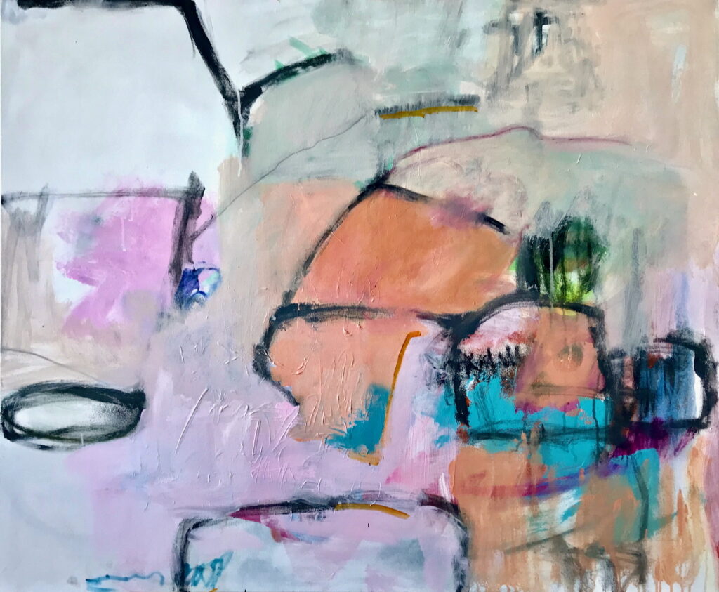 into the blue(2023) painting by Suzanne Bethell