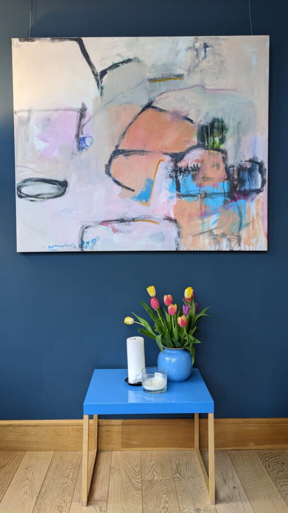 Into the blue (2023) painting by Suzanne Bewthell