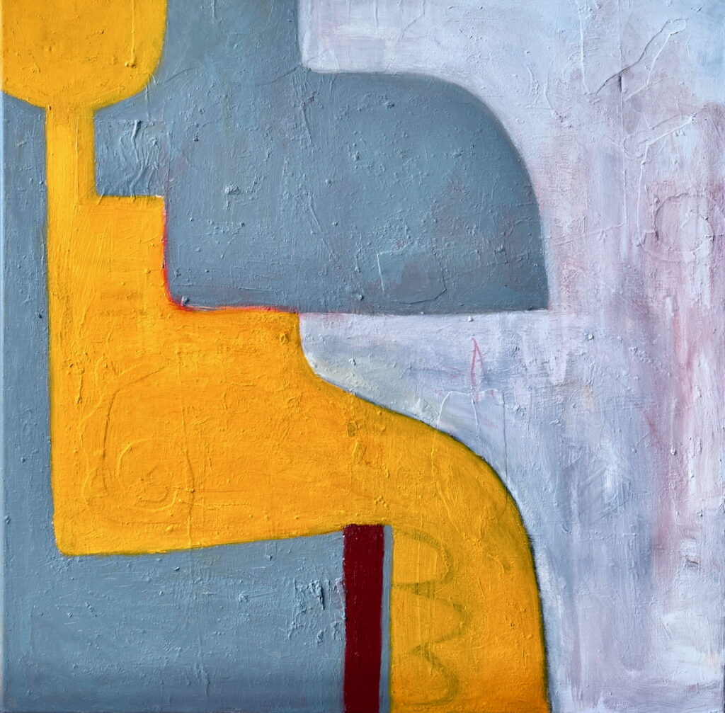 with her thoughts painting by Suzanne Bethell