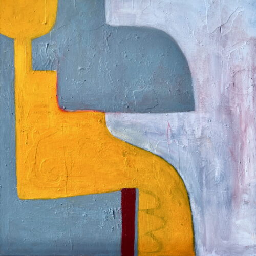 with her thoughts painting by Suzanne Bethell