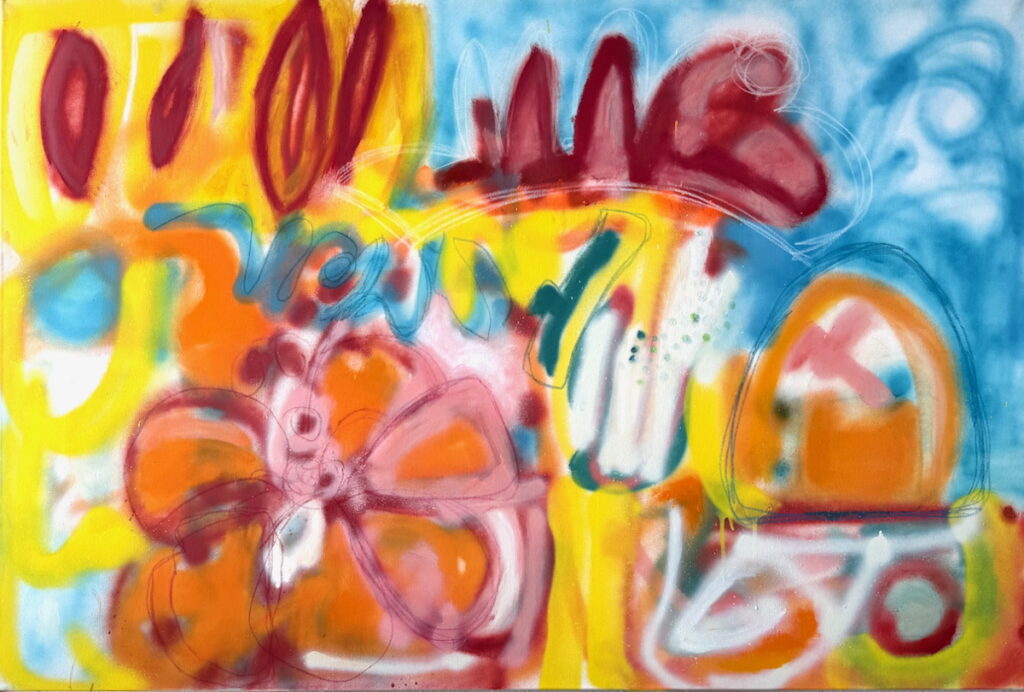 Singing,(2026), painting by Suzanne Bethell