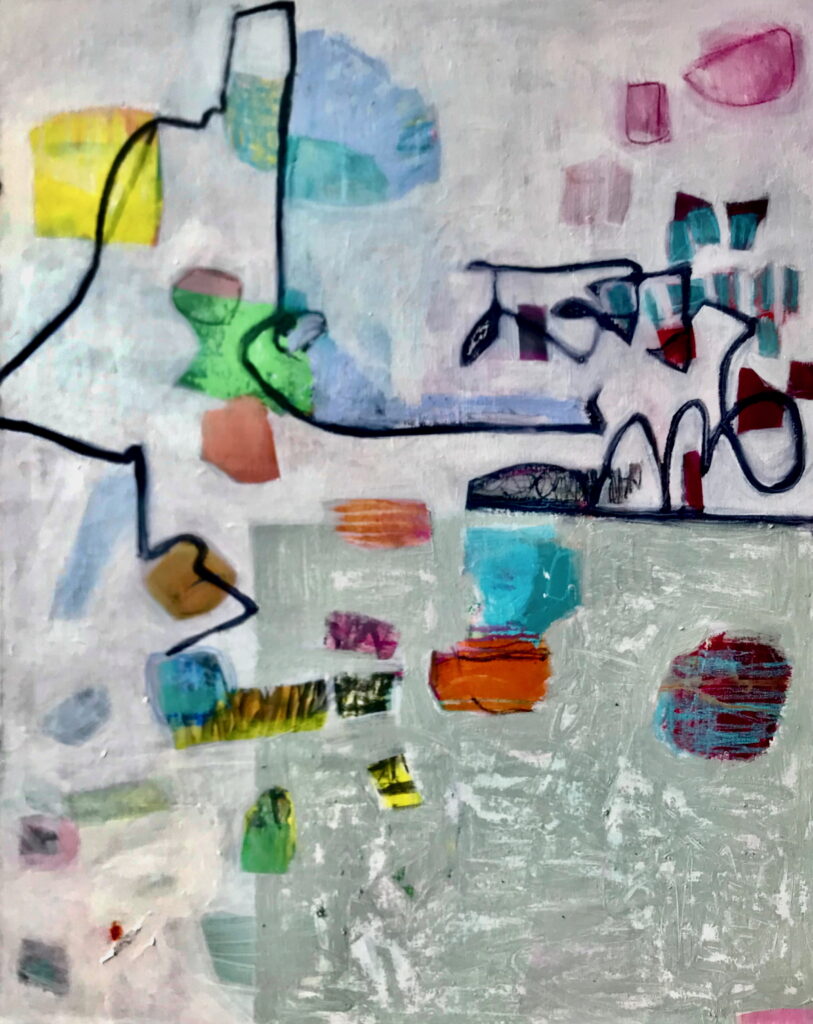 Taking a line for a walk (2024) painting by Suzanne Bethell